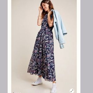 Gal Meets Glam Siena Floral Maxi Dress anthropologie blue pink